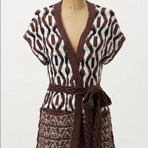 Anthro Twisted Yarn Cardi